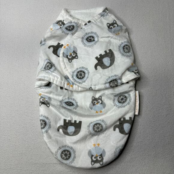 Blankets & Beyond‎ Sleep Bag Baby Swaddler Blue With Gray Elephants - Picture 1 of 8